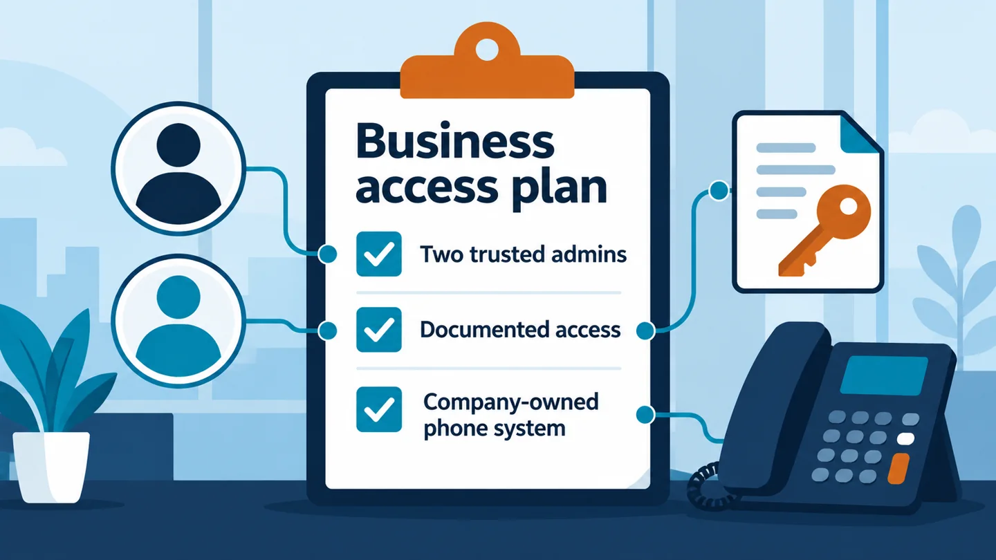 Checklist for business account succession planning